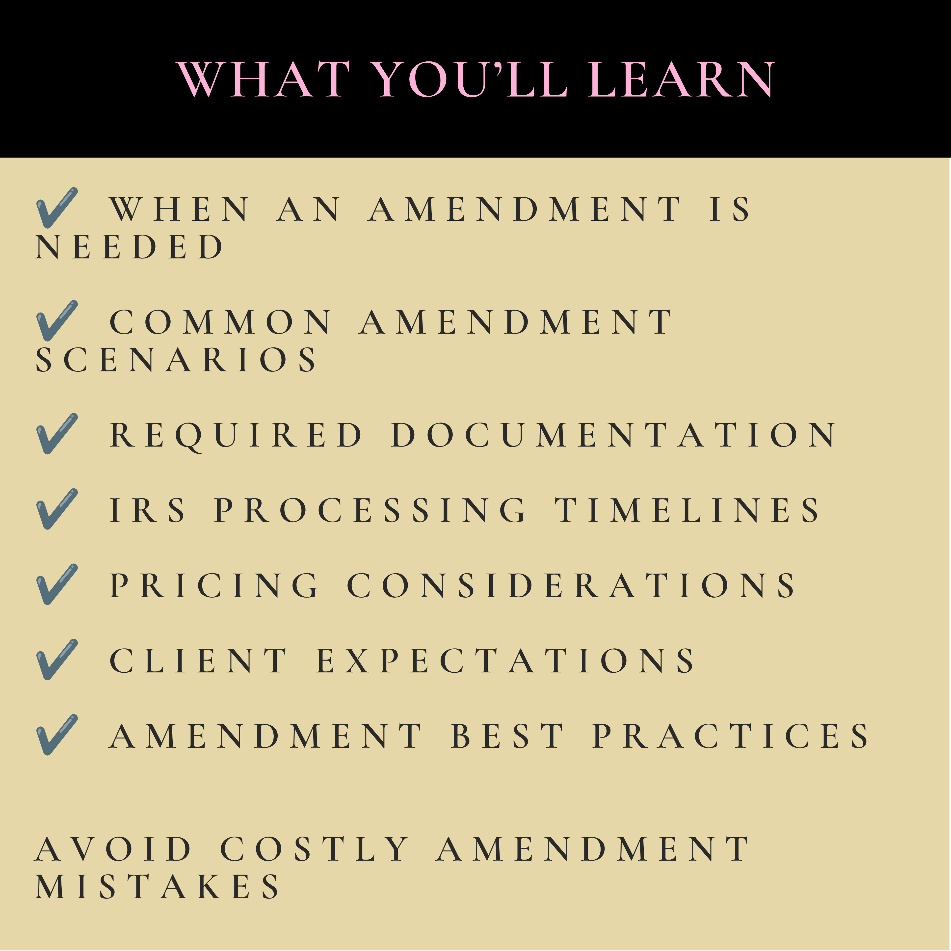 Amendments 101 For Tax Pros