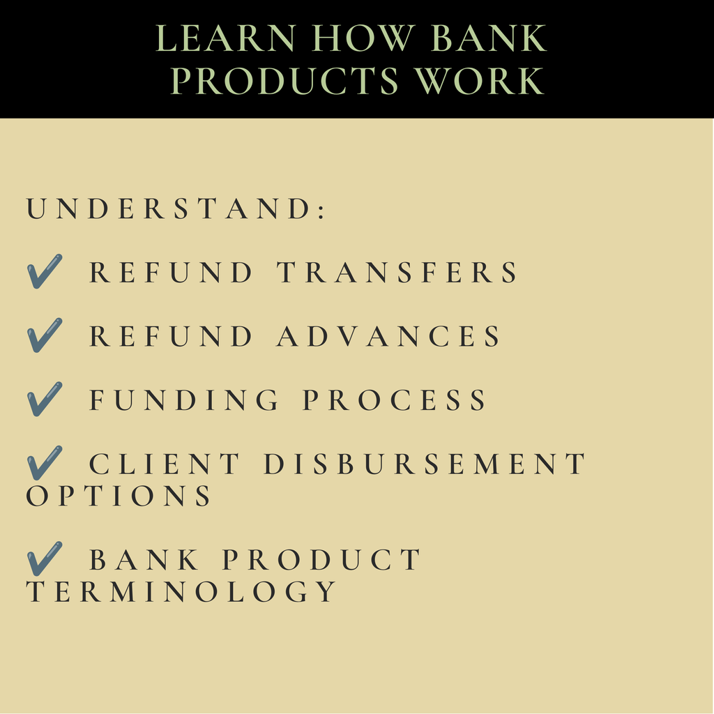 Bank Product Training Bundle | Refund Transfer & Refund Advance Training