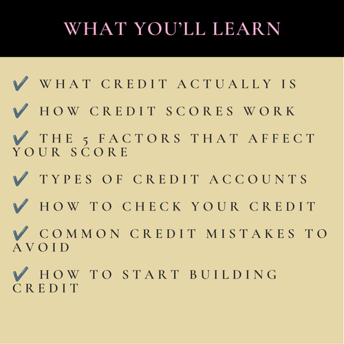 Beginner Credit Guide