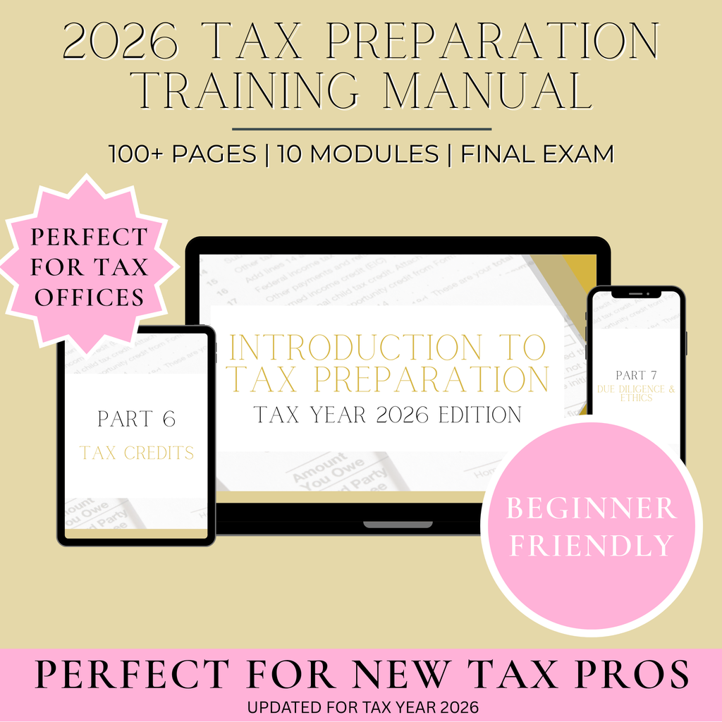 Introduction to Tax Preparation Training Manual (2026 Edition)