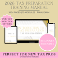 Introduction to Tax Preparation Training Manual (2026 Edition)