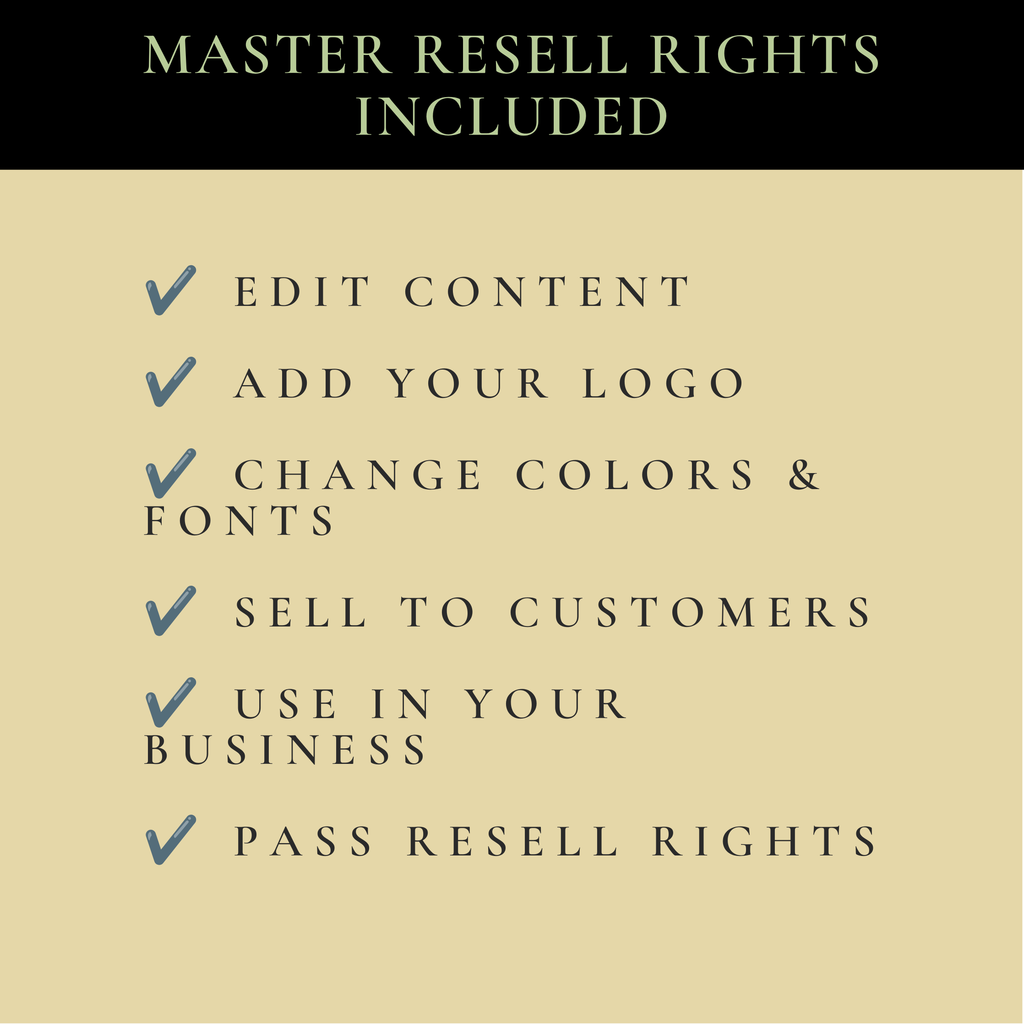 MRR Tax Preparation Training Manual | Master Resell Rights Included | Editable Canva Template