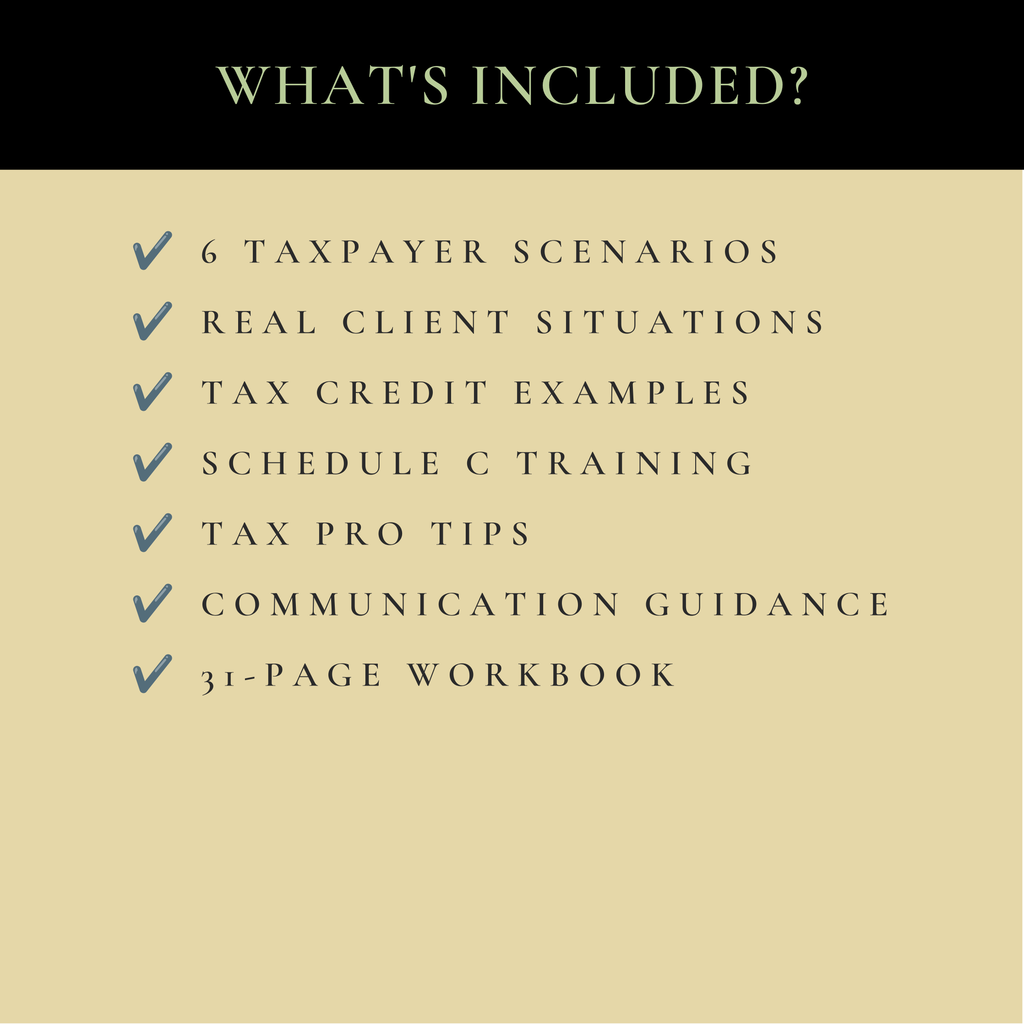 MRR Taxpayer Scenarios for Tax Preparers | Tax Training Workbook | Master Resell Rights