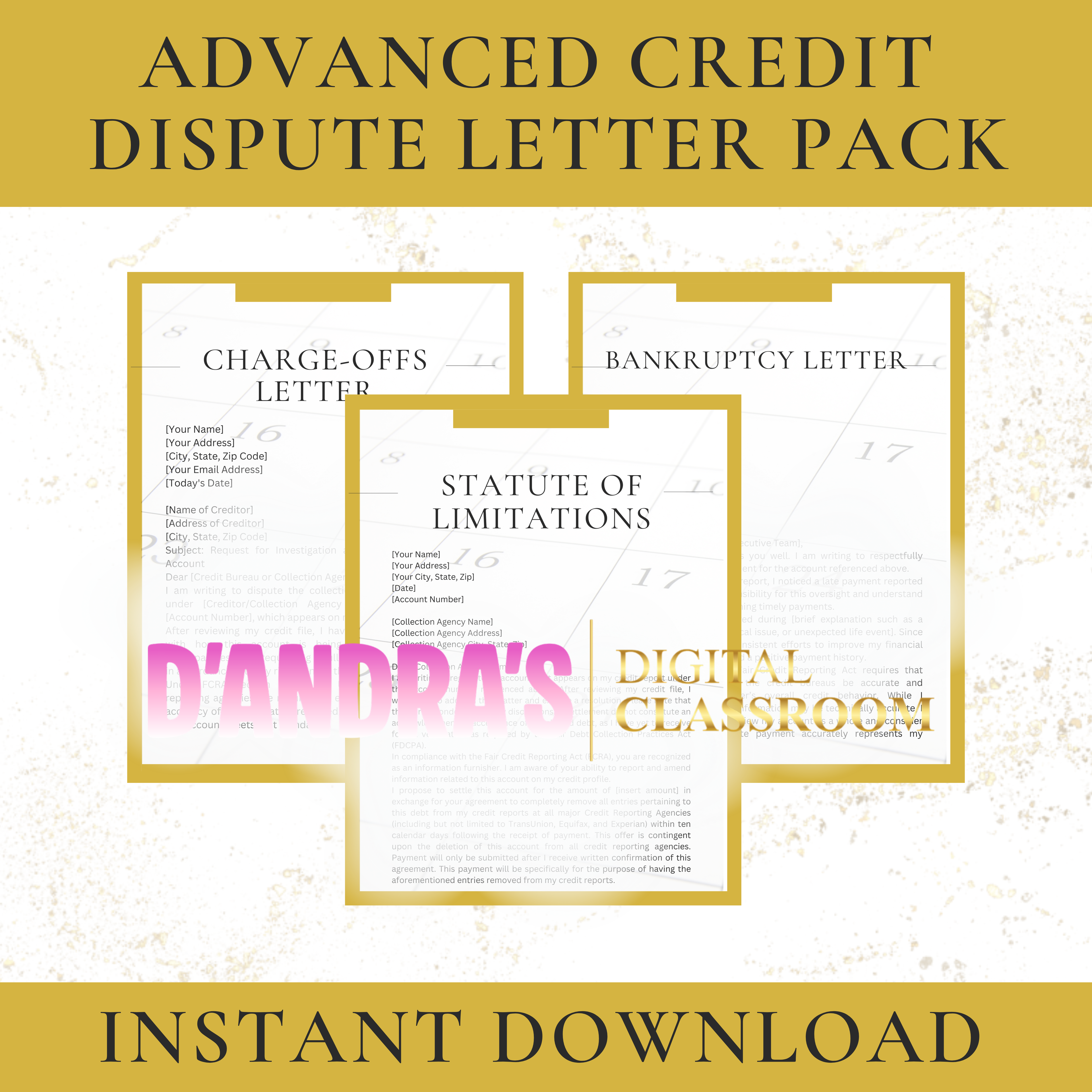 Advanced Credit Dispute Letter Kit