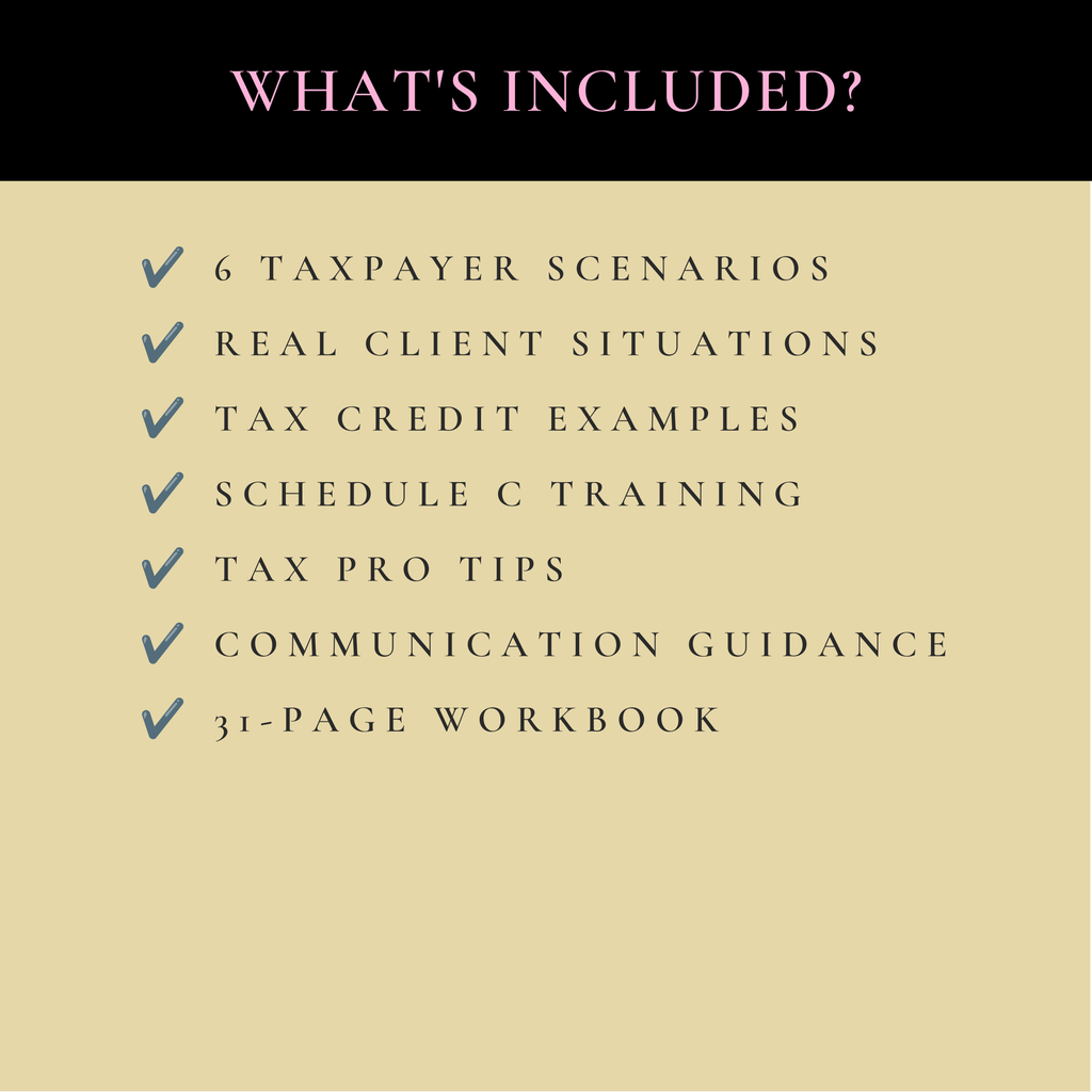 PLR Taxpayer Scenarios for Tax Preparers | Tax Training Workbook | Private Label Rights