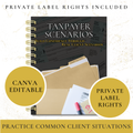 PLR Taxpayer Scenarios for Tax Preparers | Tax Training Workbook | Private Label Rights