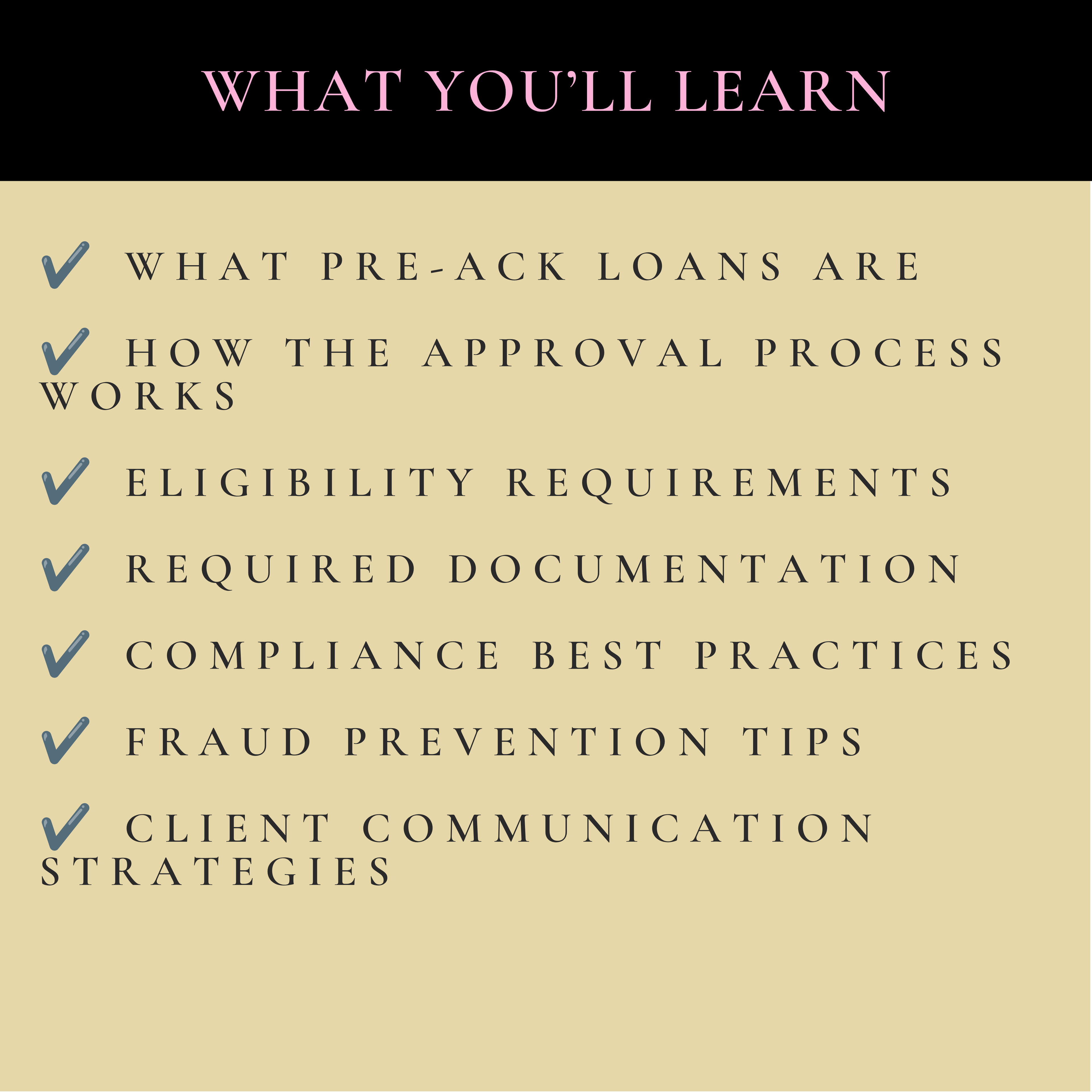 Understanding Pre-Ack Loans